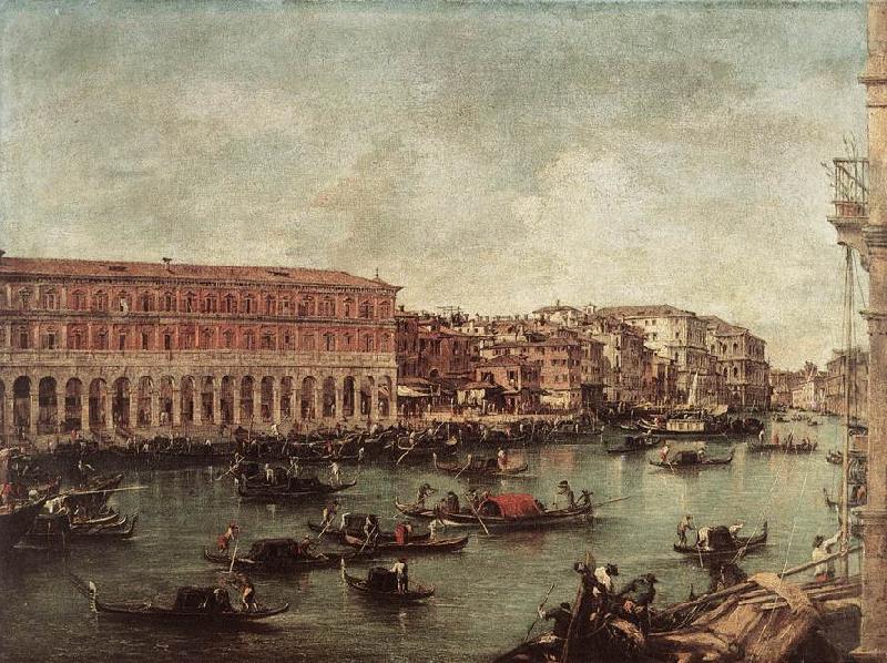 GUARDI, Francesco The Grand Canal at the Fish Market (Pescheria) dg